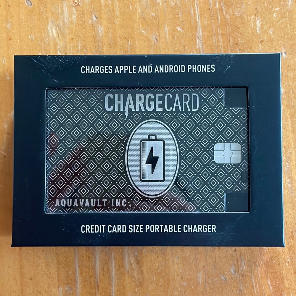 Aquavault Credit Card Size Phone Charger